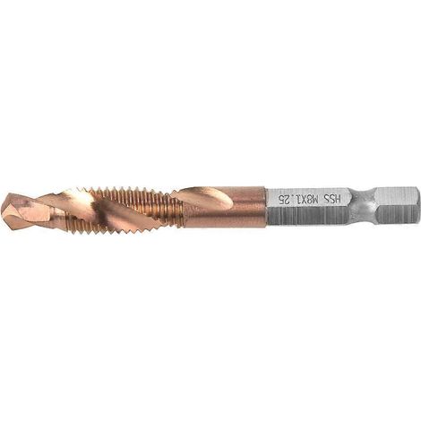HSS-Gewindebohrer 6,35 mm Sechskantschaft, Kombigewindebohrer für die interne Spanabfuhr (M8)