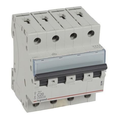 Interruttore automatico TX3 6kA-C 4P 20A