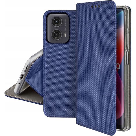 Étui pour Motorola Moto G24/G04, coque en silicone mat bleu marine avec verre (1/5)