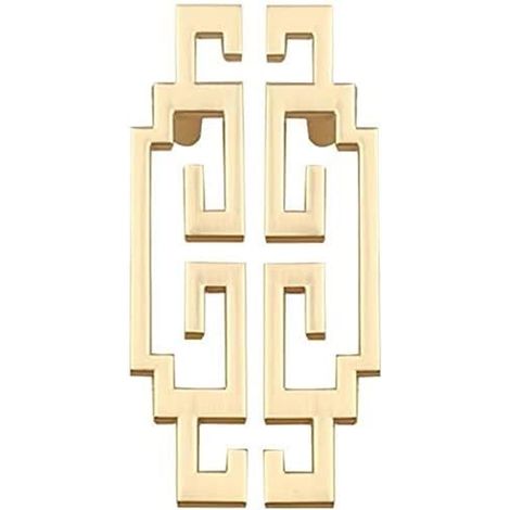 Lot de 2 poignées de cuisine dorées, entraxe de 64 mm, finition brillante, pour meubles (armoire, commode, penderie, salle de bain, cuisine, chambre, tiroir).