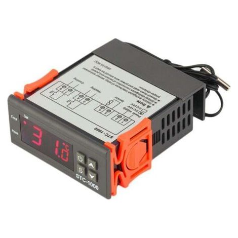 STC-1000 Regulateur de Temperature Numérique avec étanche Sonde 220V, Thermostat Double Relai, Refroidissement et Chauffage (1/5)