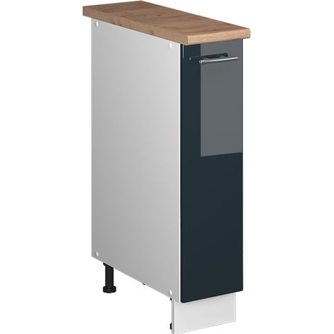 Armadio cucina dispensa alto Fame-Line, Blu scuro lucido/Bianco, 20 cm, PL Rovere, Vicco (1/5)