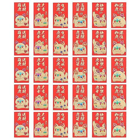 Ensemble de 5 enveloppes rouges