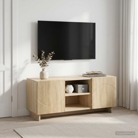 vidaXL Meuble TV 90 x 34,5 x 40 cm Chêne Sonoma Bois d'ingénierie (1/5)