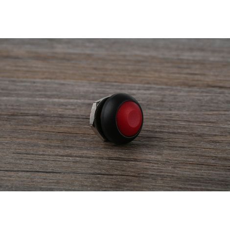 Bouton-poussoir miniature, Momentané, Unipolaire à une direction, 400 mA @ 32 V c.a., Rouge, Montage panneau ( Prix pour 1 ) (1/2)