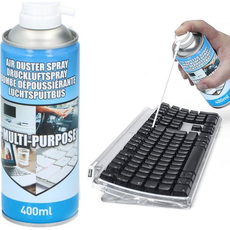 Trade Shop - Aire Comprimido Duster, Bote De Aire Comprimido, Limpieza De Polvo Para Teclado De Pc, 400 Ml - (1/3)