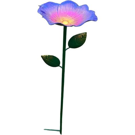 Mangeoire à oiseaux en forme de fleur en fer à suspendre pour le jardin ou l'extérieur, station d'alimentation en métal 63 x 12 cm (bleu foncé)