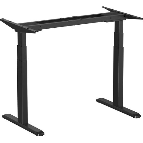 Pied de bureau motorisé assis-debout, à double moteur, Noir (1/3)