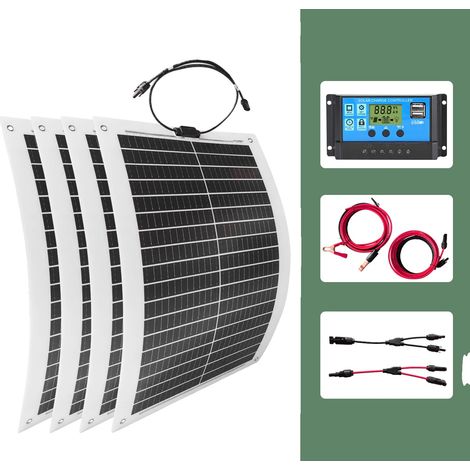 Panneau Solaire, Haute Efficacité, Design Léger, 4 PCS avec contrôle (1/2)