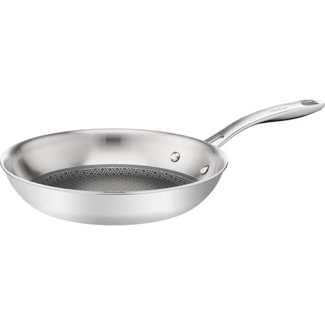 Tefal Eternal Mesh E49704 - Padella per cottura a induzione, in acciaio inox con rivestimento in rete antigraffio, senza PFOA, adatta a tutti i piani cottura (1/5)
