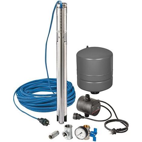 Grundfos – Pompe submersible 30m câble – Presscontrol PC 15 – Réservoir 18l 10 bar – Clapet anti-retour – Moteur à aimant permanent