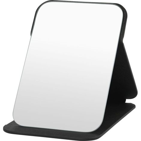 Bardusch-Miroir de table portable pliable Super HD 16x11 cm en cuir PU, multi-angle, ultra fin et durable pour voyage (1/5)