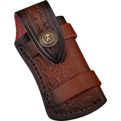 Etui Couteau Cuir, Étui à Couteaux en Cuir Pliant Housse, Gaine de Couteau Étui à Couteau de Poche en Cuir, Postuler à pour Couteau de Poche (1/5)