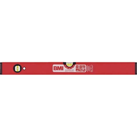 BMI livella SUPERSTAR 100cm alluminio rosso ± 0,5 mm/m - 696100 P (1/3)