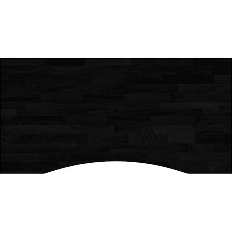 Dessus de bureau Dessus de table Plateau de table marron foncé bois chêne massif rectangulaire (1/5)