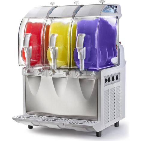 Machine à Granité I-Pro 1M Double Paroie 3 x 11L Blanche - SPM Drink Systems