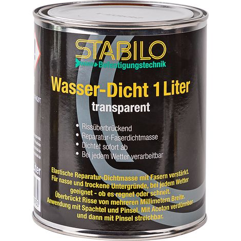Stabilo Wasser-Dicht 1 Liter, transparent, Dichtmasse, Feuchtigkeitssperre (1/5)