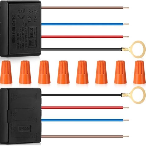 2er-Pack 3-Wege-Touch-Dimmer für Schreibtischlampen, Dimmer-Reparatursatz, Steuermodul, Sensoraustausch mit Schraubverdrahtungsabdeckungen (1/5)