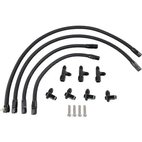 Kit de durites de purge de vapeur moteur AN4 avec durite tressée pour Chevrolet, Pontiac et GMC (LS, LSX, LS1, LS2, LS6, LM7). (1/5)