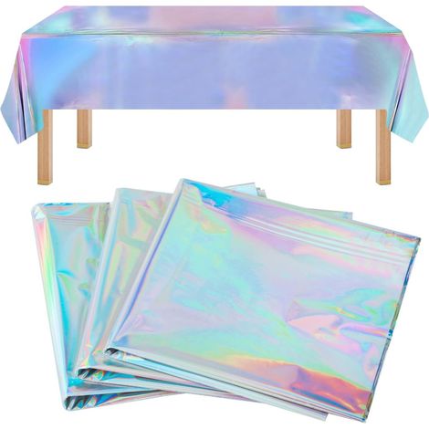3 Pcs Nappe Papier Paillettes 274X137Cm Nappe Anniversaire Imperméable (1/5)