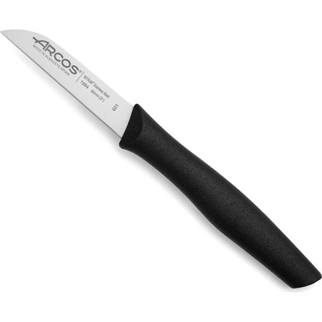 Messer Mondador Arcos Nova 188400 Edelstahl Nitrum und mango Polypropylen, schwarze Klinge von 8 cm mit Klingenabdeckung und Displaybox (1/5)