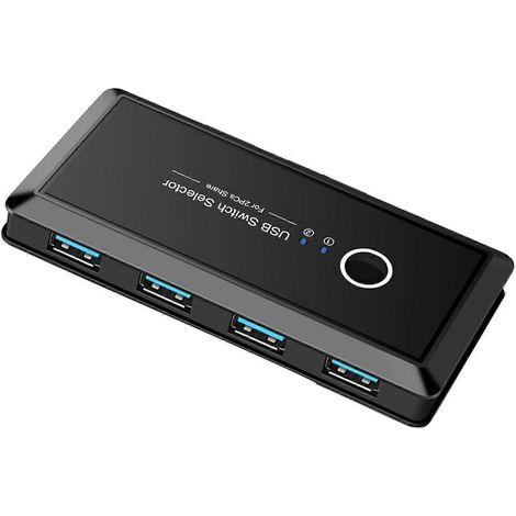 USB 3.0-Umschalter für PC, Tastatur, Maus und Drucker – Gemeinsame Nutzung mit 2 PCs (1/5)
