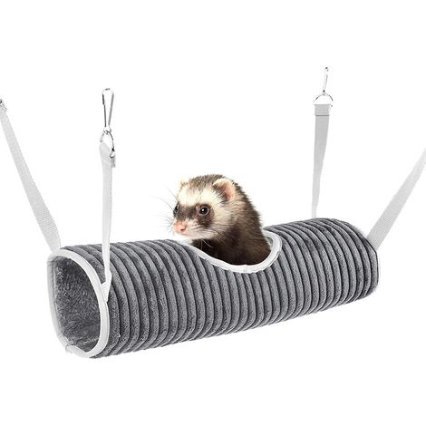 Petit hamac rongeur tunnel suspendu furet cochon d'inde cachette tube jouet souris rat abri grimpant hamac cage confortable (1/5)