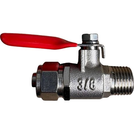 Vanne De Coupure 1/4 pouces  Mâle X 3/8 pouces  Ez Pour Purificateur D'eau Et Osmoseur