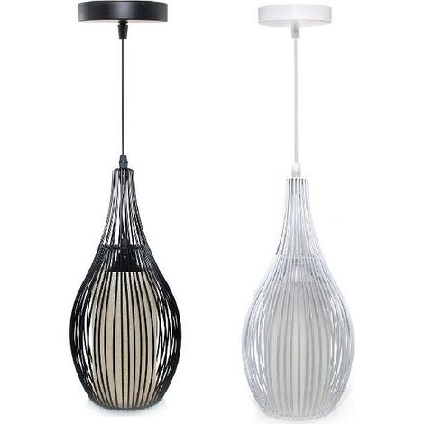 Lampadario da Soffitto a Sospensione Regolabile Design Moderno per Lampadina E27Colore della luce Bianco (1/5)