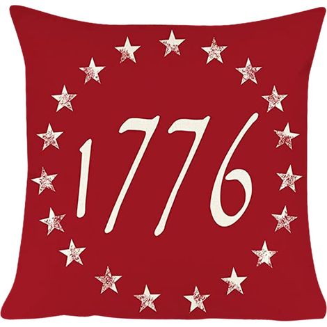 Taie D'oreiller Décorative - Lin - 45 x 45 cm - Motif Festif Devant - Fermeture Éclair Cachée - Usage Intérieur Extérieur - 1 Pièce (1/2)