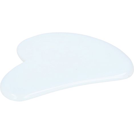 Raclette de massage en forme de cœur pour visage, épaules, jambes, abdomen et dos – Pierre de grattage opale, planche de gua sha corporelle, outil de soin relaxant. (1/5)