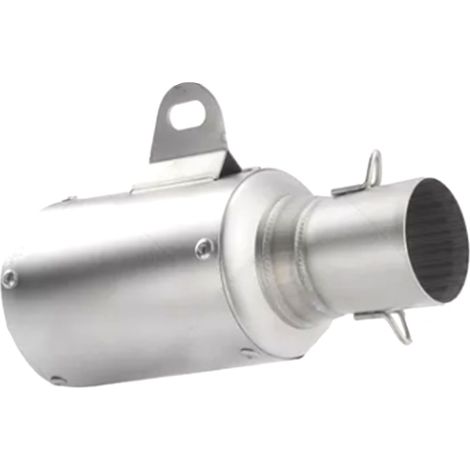 Silencieux Moto 51mm Inlet Échappement Acier Inoxydable Absorbeur de Bruit Sortie Tuyau Longueur 370mm avec Chicane DB Killer (1/5)