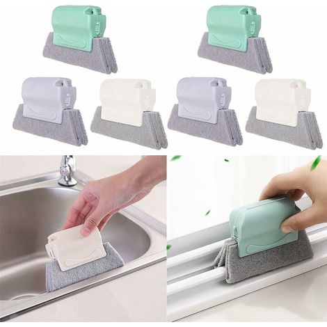 DEESSE SHOP - Brosse de nettoyage pour rainures de fenêtre, brosse de nettoyage créative pour rainures, brosse de nettoyage magique pour fenêtres, nettoyage rapide de tous les coins et espaces (1/5)