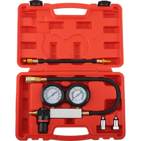 Cylinder Leak Tester Detector Petrol Engine Compression Leakage Leakdown Kit Set (1/5)
