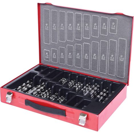 Coffret de forets étagés HSS TiN, 170 pcs, 1-10mm (1/5)