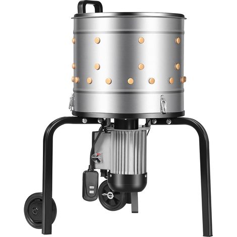 Plumeuse Volaille Électrique 500 W Plumeuse à Poulet Tambour Acier Inoxydable 40x35 cm Machine d'Épluchage 114 Doigts Souples, Roues de Transport, 230 tr/min, pour Plumer Poules Canards Dindes (1/5)