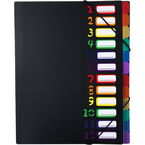 Caja de almacenamiento para documentos Rainbow, resistente al calor y a la presión, apta para documentos de tamaño A4 y Carta. Las bolsas para documentos expandibles de gran capacidad garantizan la se
