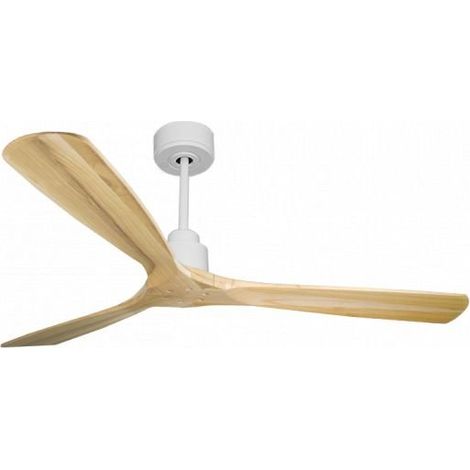 Tenerife de KlassFan - Super destratificateur et ventilateur DC 166 cm Blanc pales bois clair sans Lumière  30 à 60 m²