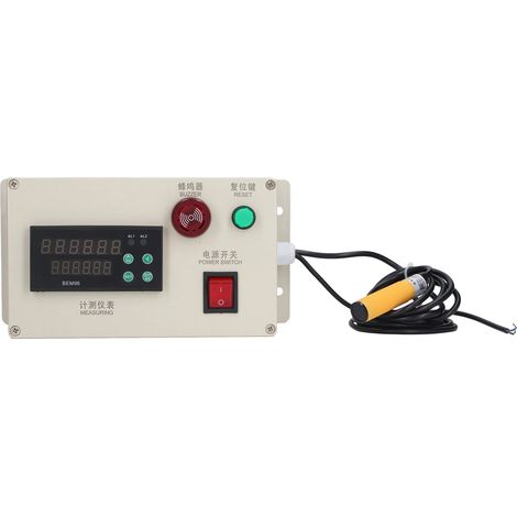 Compteur numérique mécanique BERM Digital, mesure de longueur en mètres avec fonction de contrôle, plage 1‑999999, alimentation AC100‑240V, unité de comptage (1/5)