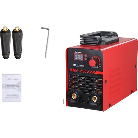 Máquina de soldar, diseño compacto, tecnología IGBT, color rojo. (1/2)