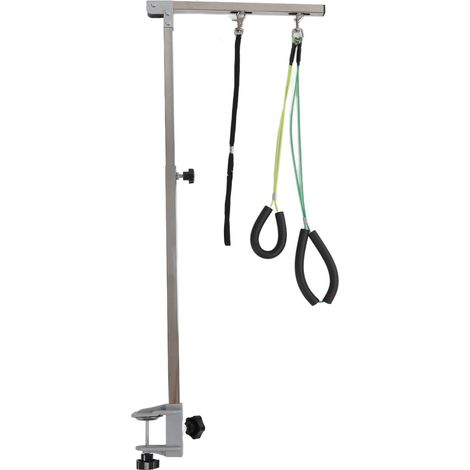 Bras de table de toilettage pour chiens, réglable en hauteur, 89 cm (35 po), pliable, avec pince et laisse. (1/5)