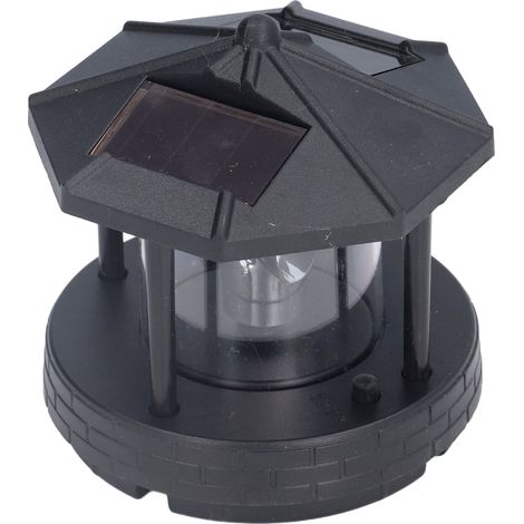 Lampe solaire LED au design unique en forme de tour, rotation à 360°, économie d'énergie, installation facile, lampe d'extérieur (1/5)