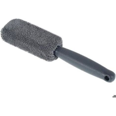 Brosse de nettoyage microfibre pour roue de voiture – Portable, idéale pour détail auto – Noir (1/5)