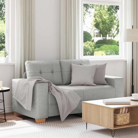 vidaXL Sofá de dos plazas Gris Nube 160 cm tela (1/5)