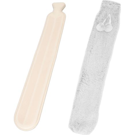 Bouillotte de 2000 ml en caoutchouc peluche anti-explosion pour l'hiver (1/5)