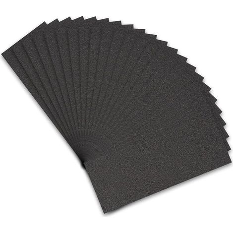 Papier de Verre, Papier Abrasif 240 Grains Utilisé pour polir le métal le bois les voiture, 21 Pièces Papier à Poncer 9x3,6 pouces (1/5)