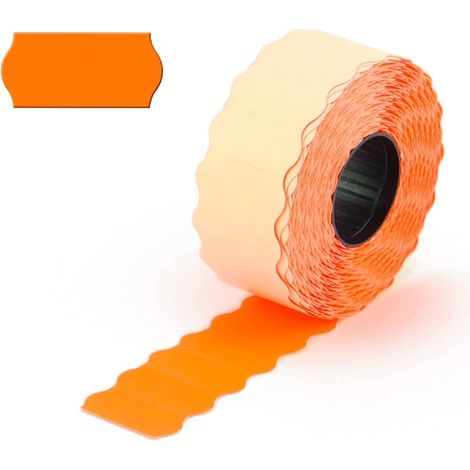 TrAdE Shop Traesio - Set 10 Rotoli Arancione Etichette Prezzatrice Segnaprezzo 26x12mm Negozio Ufficio - (1/5)