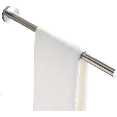 Porte-Serviettes Salle Bain Acier Inox 40cm Brosse Mural (1/5)