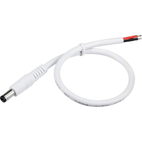 Câble d'alimentation CC sourcing map 30 cm 18 AWG 10 A pour caméra de surveillance CCTV 2,1 x 5,5 mm