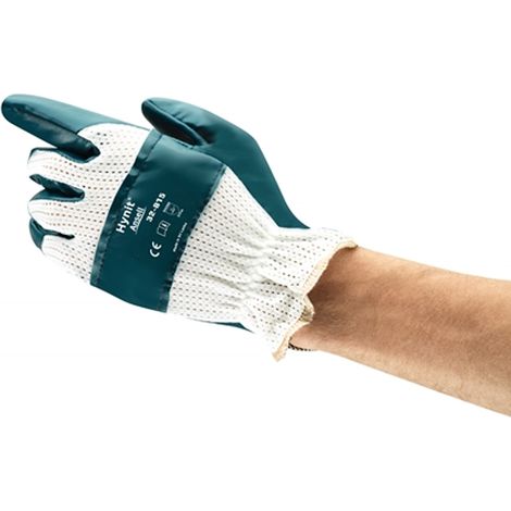 Gant de manutention Hynit® enduit nitrile 32-815 bleu T8 - ANSELL - 182279 (1/3)